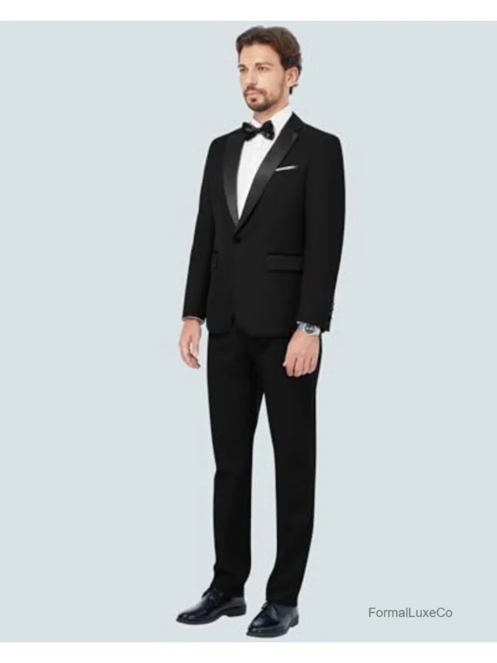 Men's 2-Piece Slim Fit Tuxedo Suit Set Notch Lapel Formal Wedding Party